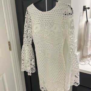 The Clothing Company crochet white long-sleeve dress- small